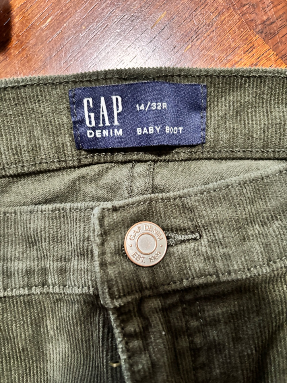 GAP Olive Green Corduroy Shirt-Jacket